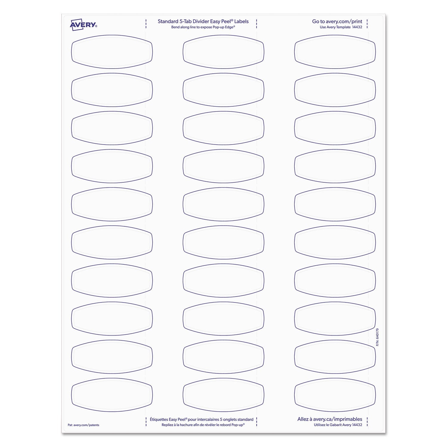 Avery Big Tab Printable White Label Tab Dividers, 5-Tab, 11 x 8.5, White, 20 Sets
