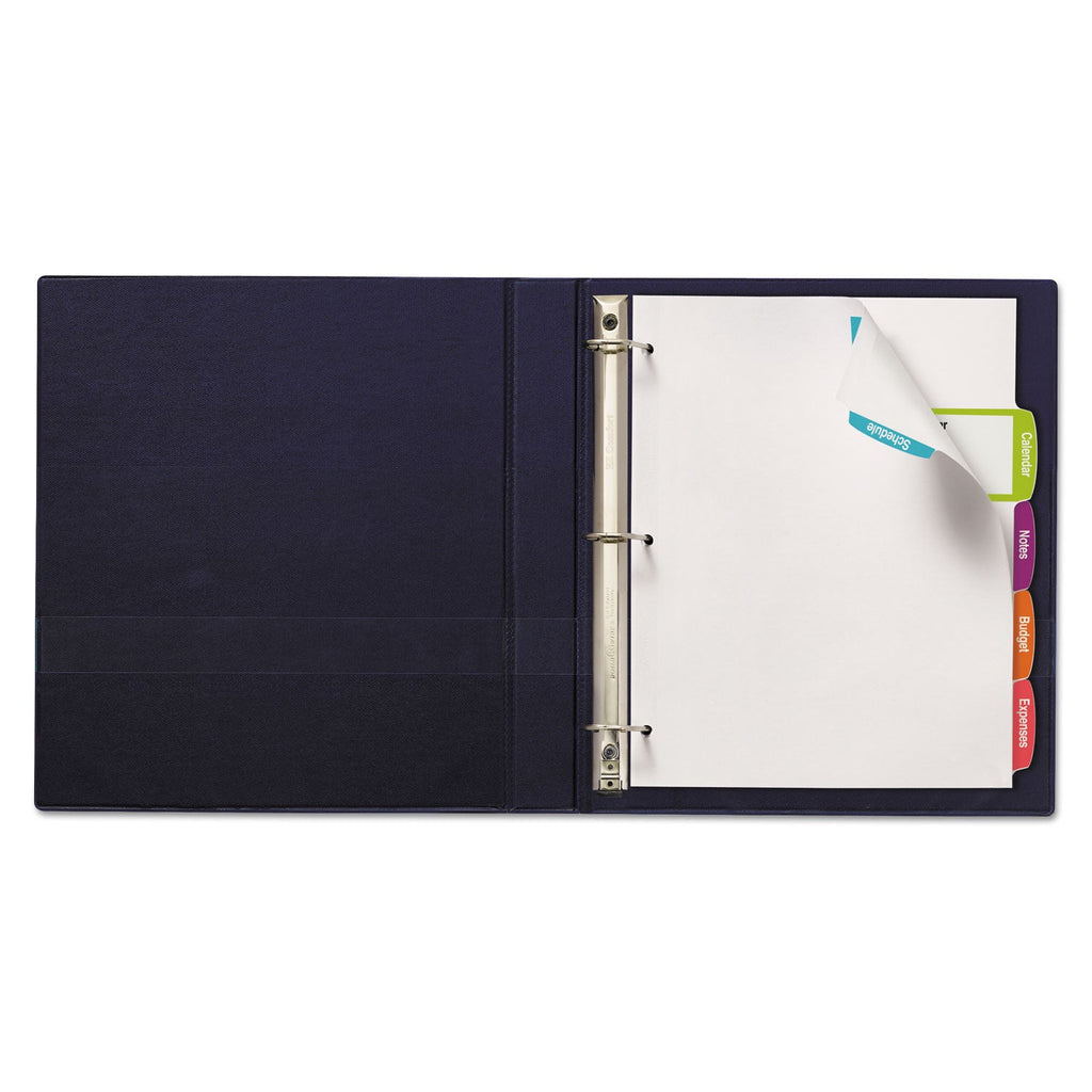 Avery Big Tab Printable Large White Label Tab Dividers, 5-Tab, 11 x 8.5, White, 20 Sets