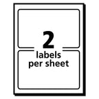 Avery Printable Adhesive Name Badges, 3.38 x 2.33, Red Border, 100/Pack
