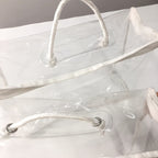 1pcs/2pcs 2-Pack Transparent PVC Travel Makeup Bag, Waterproof Cosmetic Pouch for Travel, Portable Quilt Blanket Storage Bag