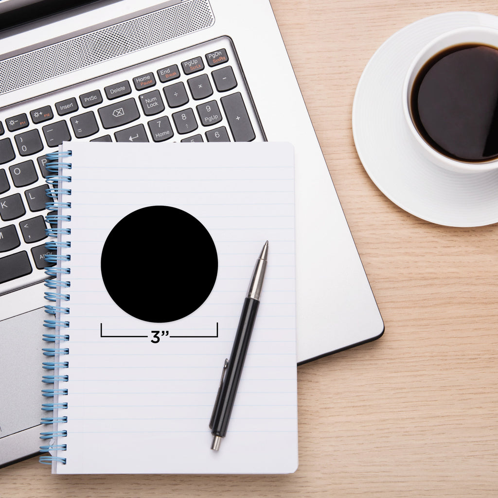 3" Removable Color-Code Round Dot Inventory Labels: 500/Roll