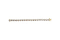 14K Yellow Gold 8.00 Cttw Champagne Diamond Floral Cluster Halo Link Bracelet (H-I Color, I1-I2 Clarity)