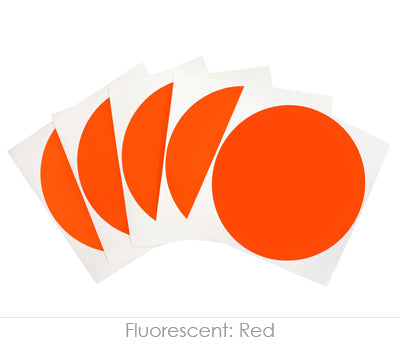 4" Removable Round, Color-Code Dots: 100/Pack