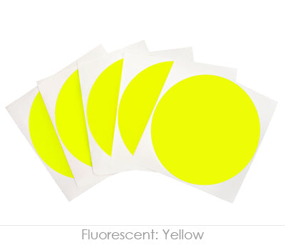 4" Permanent Round, Color-Code Dots: 100/Pack