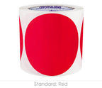 4" Permanent Color-Code Round Dot Inventory Labels: 250/Roll
