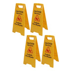 12Pcs Wet Floor Sign Foldable A Frame Caution Floor Sign Plastic 2 Sided for Indoor Outdoor