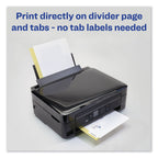Avery Customizable Print-On Dividers, 3-Hole Punched, 5-Tab, 11 x 8.5, White, 25 Sets