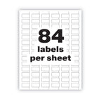 Avery PermaTrack Destructible Asset Tag Labels, Laser Printers, 0.5 x 1, White, 84/Sheet, 8 Sheets/Pack