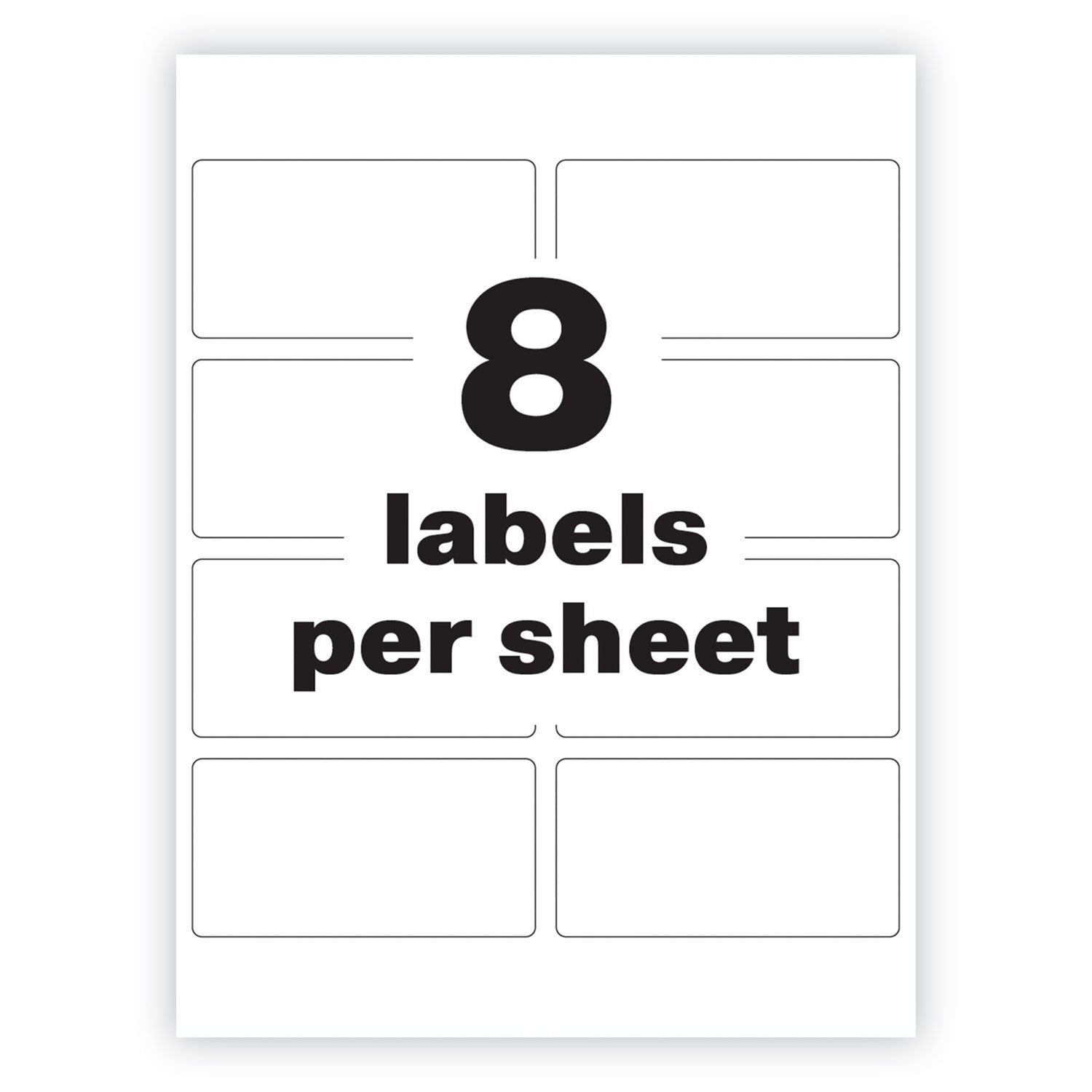Avery PermaTrack Tamper-Evident Asset Tag Labels, Laser Printers, 2 x 3.75, White, 8/Sheet, 8 Sheets/Pack