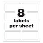 Avery PermaTrack Destructible Asset Tag Labels, Laser Printers, 2 x 3.75, White, 8/Sheet, 8 Sheets/Pack