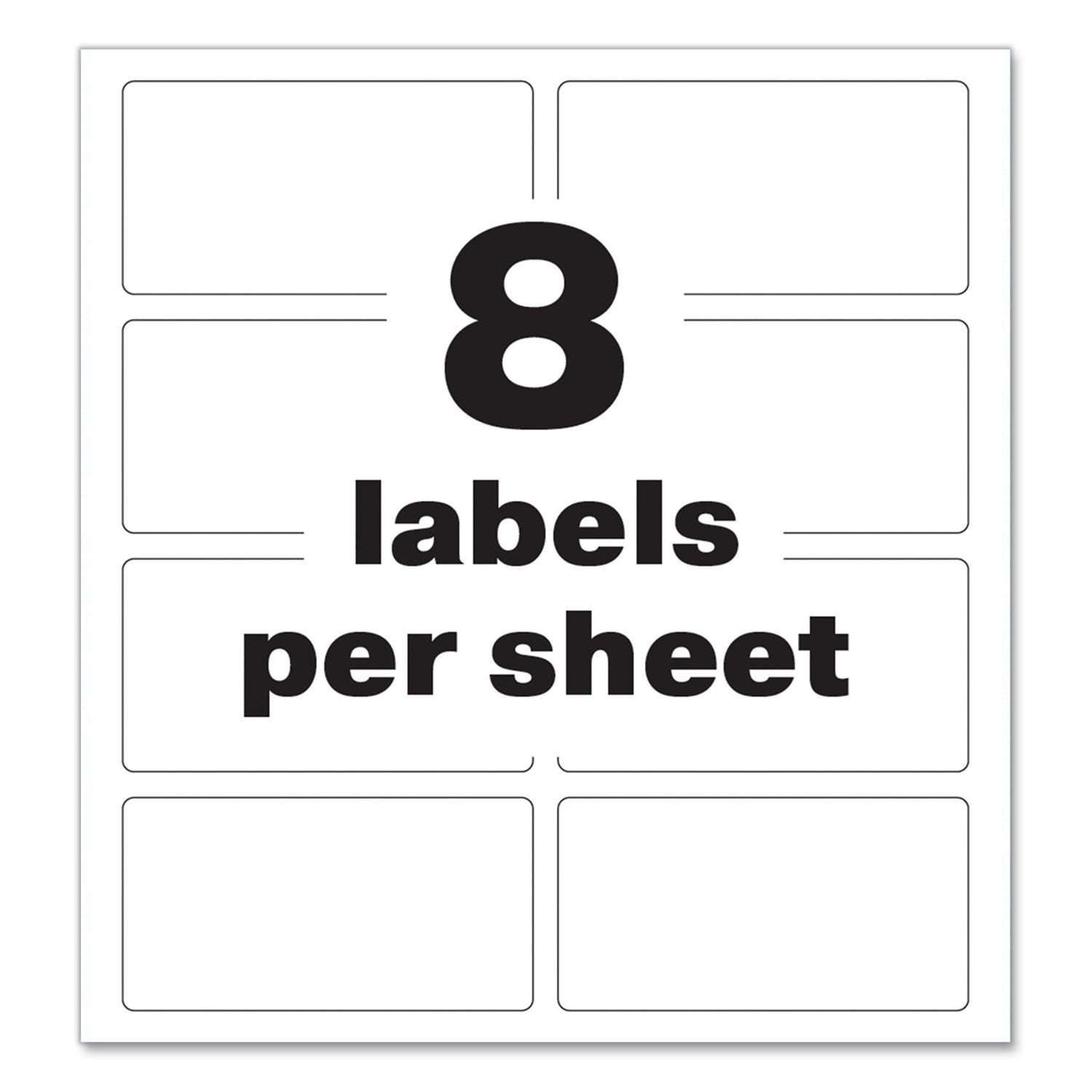 Avery PermaTrack Destructible Asset Tag Labels, Laser Printers, 2 x 3.75, White, 8/Sheet, 8 Sheets/Pack