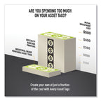 Avery PermaTrack Metallic Asset Tag Labels, Laser Printers, 0.75 x 1.5, Metallic Silver, 40/Sheet, 8 Sheets/Pack