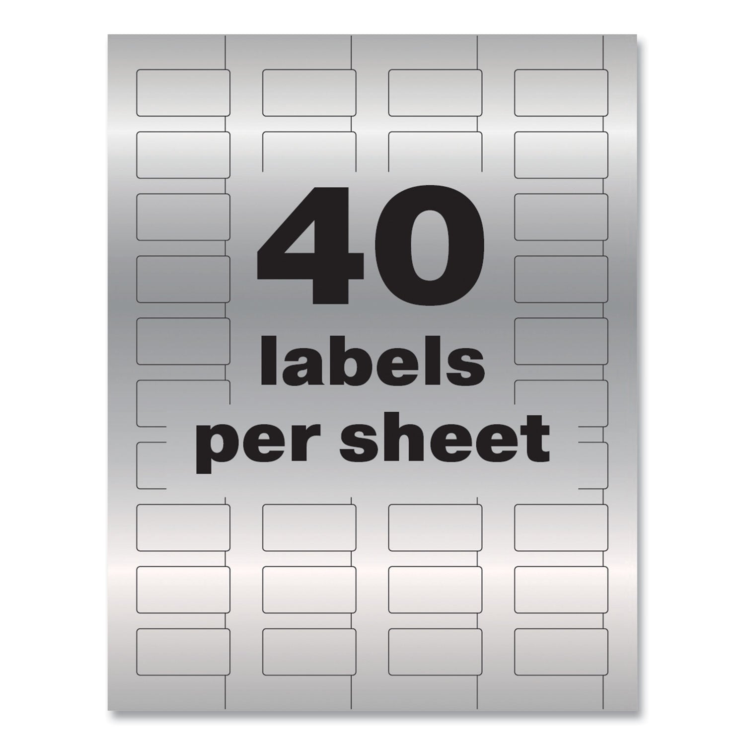 Avery PermaTrack Metallic Asset Tag Labels, Laser Printers, 0.75 x 1.5, Metallic Silver, 40/Sheet, 8 Sheets/Pack