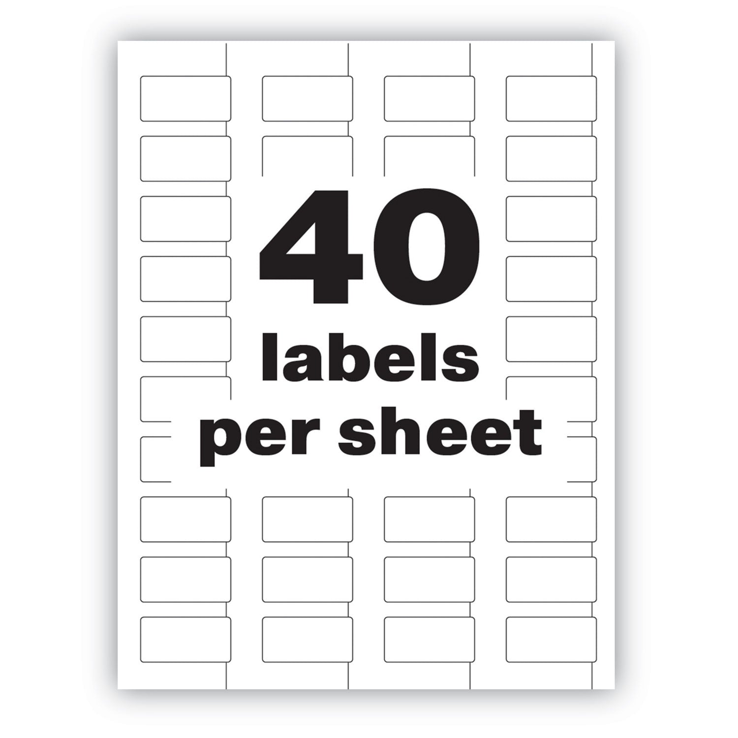 Avery PermaTrack Durable White Asset Tag Labels, Laser Printers, 0.75 x 1.5, White, 40/Sheet, 8 Sheets/Pack