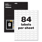 Avery PermaTrack Durable White Asset Tag Labels, Laser Printers, 0.5 x 1, White, 84/Sheet, 8 Sheets/Pack