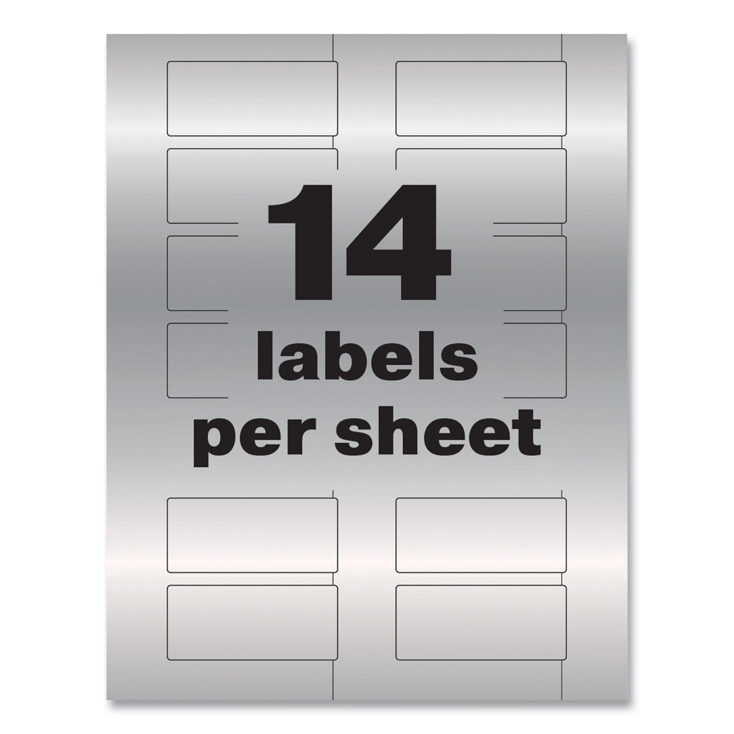 Avery PermaTrack Metallic Asset Tag Labels, Laser Printers, 1.25 x 2.75, Silver, 14/Sheet, 8 Sheets/Pack