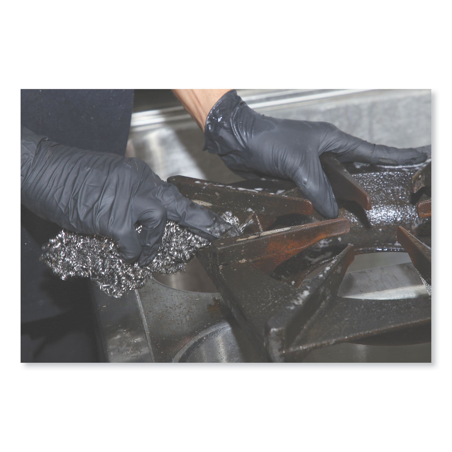 AmerCareRoyal Stainless Steel Sponge, Polybagged, 1.50 oz, Gray, 12/Pack, 12/Packs/Carton