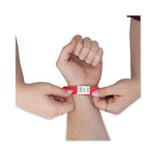 Advantus Crowd Management Wristbands, Sequentially Numbered, 10" x 0.75", Red, 100/Pack