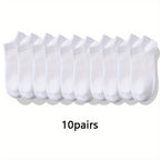 10/20/30 pairs Men's 10/20/30 Pairs Compression Sports Socks, Sweat-Wicking, Anti-Odor, Non-Slip for Running, Basketball, Fitness