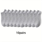 10/20/30 pairs Men's 10/20/30 Pairs Compression Sports Socks, Sweat-Wicking, Anti-Odor, Non-Slip for Running, Basketball, Fitness