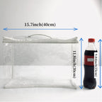 1pcs/2pcs 2-Pack Transparent PVC Travel Makeup Bag, Waterproof Cosmetic Pouch for Travel, Portable Quilt Blanket Storage Bag