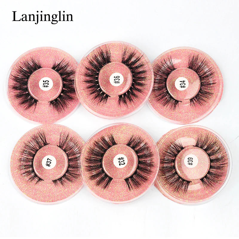 4/100 Pairs Wholesale Fake Lashes 3D Mink Eyelashes Fluffy Dramatic Lashes Cruelty Free False Eye lashes Makeup Tools maquillaje