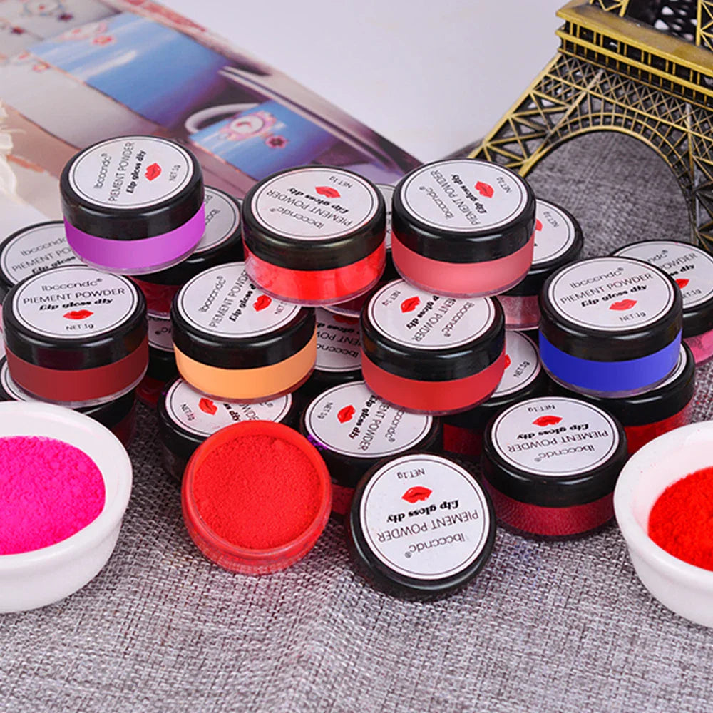 32 Colors Makeup Lip Stick Powder Long Lasting Lip Gloss Cosmetic Pigment DIY Lip Gloss Powder Material Lip Glaze Pigment