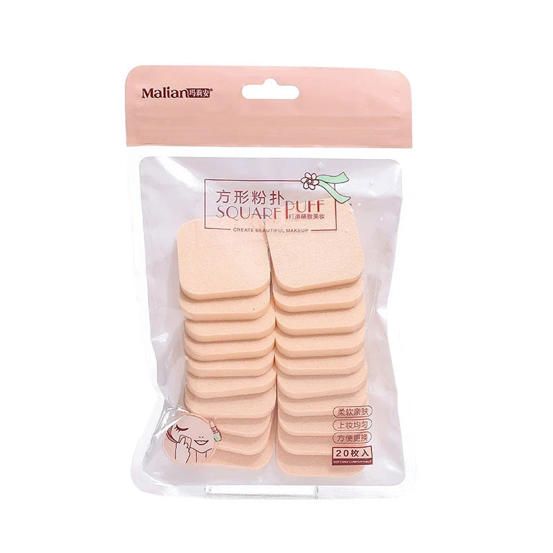20pcs/pack  Wet And Dry Use Makeup Sponge Powder Puff Foundation Cosmetic Facial Sponges Soft Powder Puff For BB Cream Blush