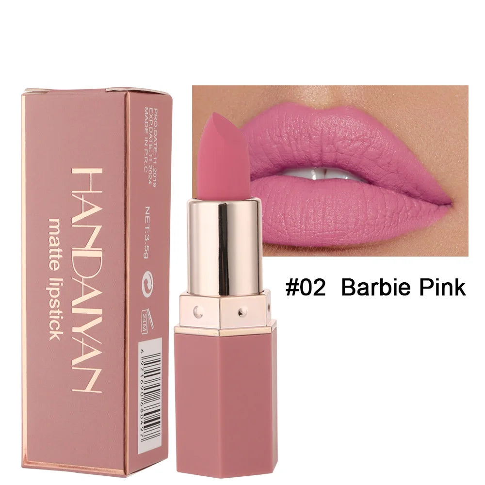 6 Colors Makeup Matte Lipstick Waterproof Long Lasting Lip Stick Sexy Red Pink Velvet Nude Lipsticks Women Cosmetics Batom