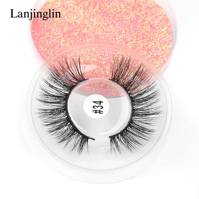 4/100 Pairs Wholesale Fake Lashes 3D Mink Eyelashes Fluffy Dramatic Lashes Cruelty Free False Eye lashes Makeup Tools maquillaje