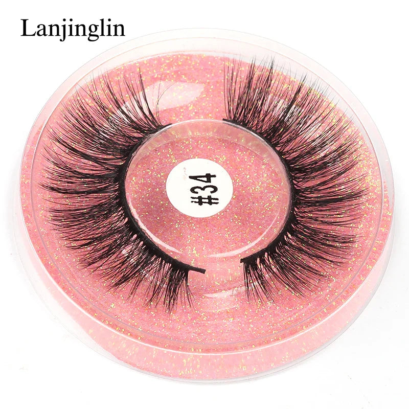 4/100 Pairs Wholesale Fake Lashes 3D Mink Eyelashes Fluffy Dramatic Lashes Cruelty Free False Eye lashes Makeup Tools maquillaje