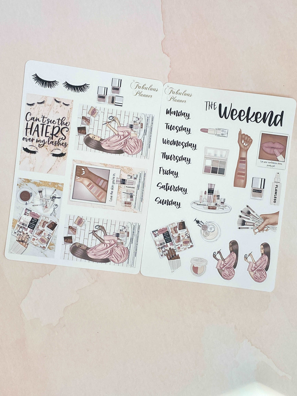 4 Sheets - Wake up and Makeup Stickers Kit
