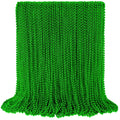 100 PCS St. Patricks Day Beads Necklace 33" Green Mardi Gras Beads Necklaces Christmas Necklaces Irish Saint Patricks Necklaces for St. Patricks Day Mardi Gras Parade Throws Birthday Party Favors