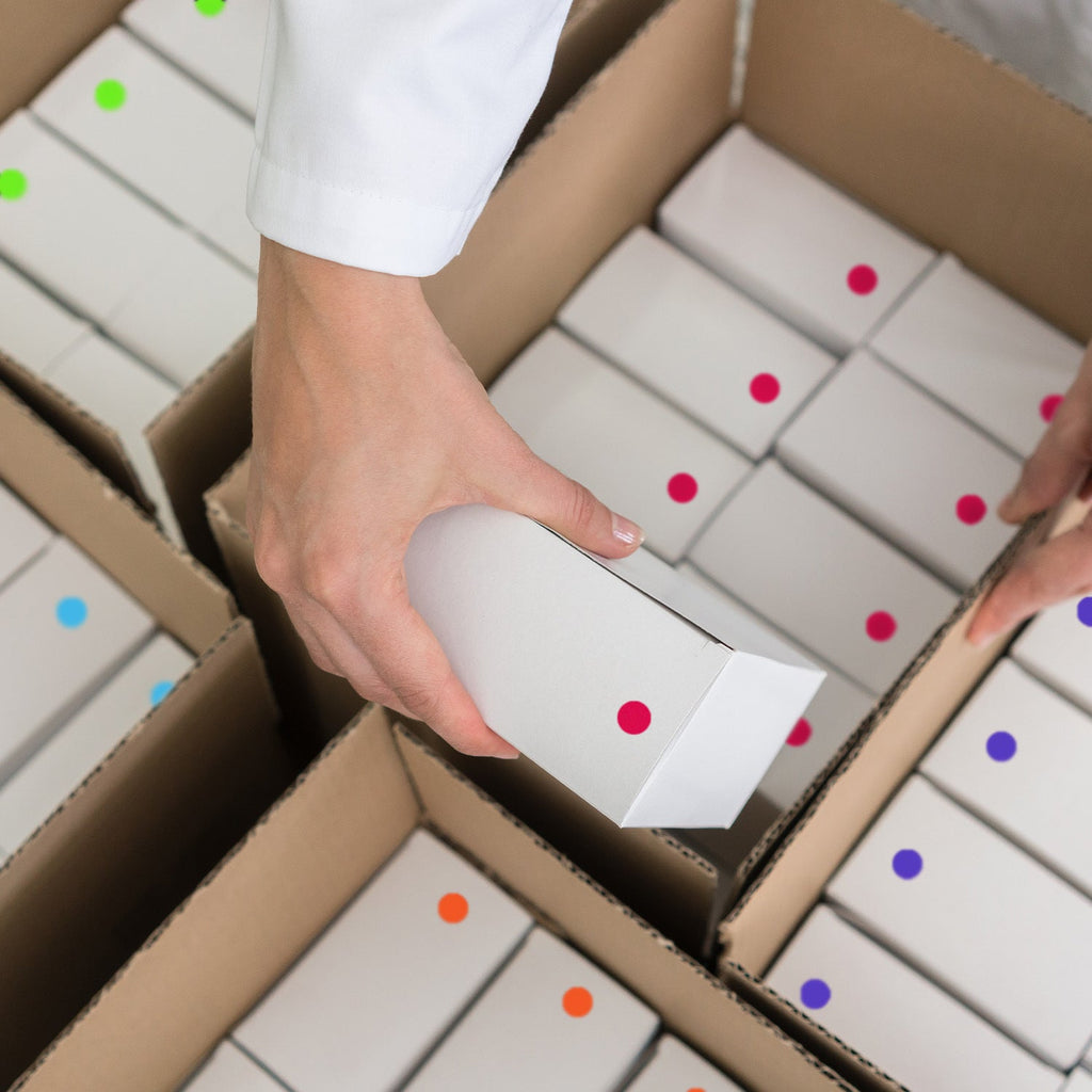 1/4" Permanent Round, Color-Code Dot Stickers: 1,000/Roll