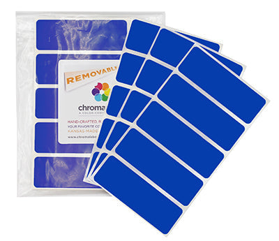 1" x 3" Removable Color-Code Rectangle Labels: 150/Pack