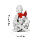 1/2PCSCreative Reading Women Resin Sculpture Leg Lifting Statue Home Office Desktop Decoration Abstract Art Crafts Decoration