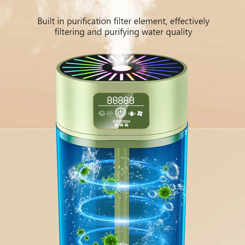 1100ml Household Mute Humidifier Bedroom Large Capacity Aromatherapy Air Diffuser with 7Colours Ambient Light Air Humidification