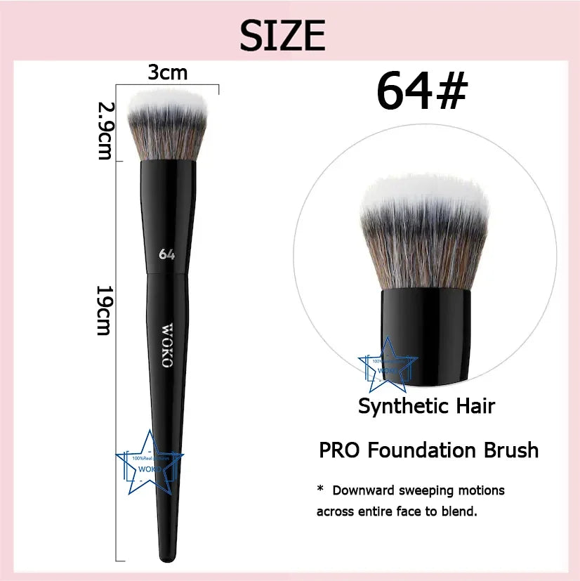 70 Pro Big Foundation Brush Cream Foundation Makeup Brush Chubby Professional Synthetic Hair Face Contour Foundation Makeup Tool