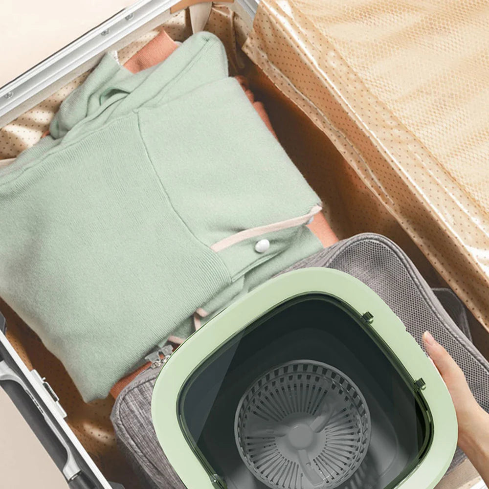 11L 6L Portable Big Capacity Washing Machine With Drain Basket For Apartment Camping Travel Underwear 110-260V Mini Washer Dryer