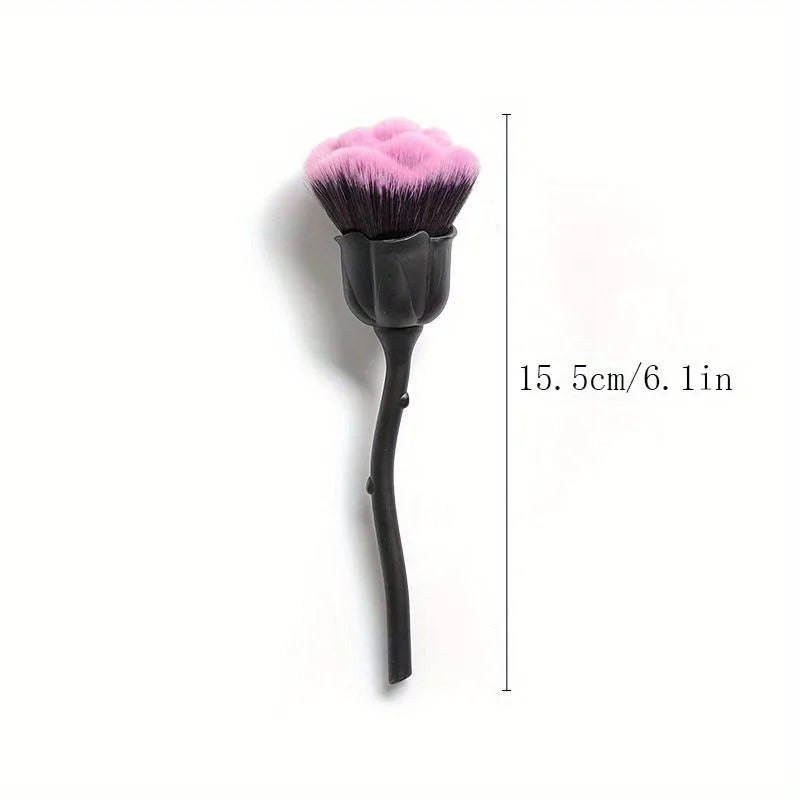 1pc Powder Brush Rose Head Makeup Brush Pink Single Powder Brush Foundation Make Up Brush Soft Hair Nail Blush