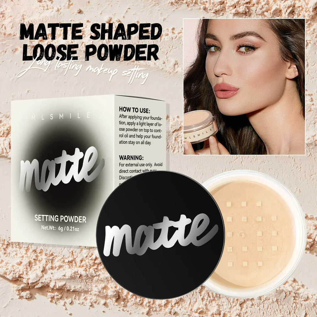 4 Colors Matte Loose Powder Face Whitening Skin Finish Transparent Pink Nude Mineral Makeup Cosmetic Foundation Setting Powder