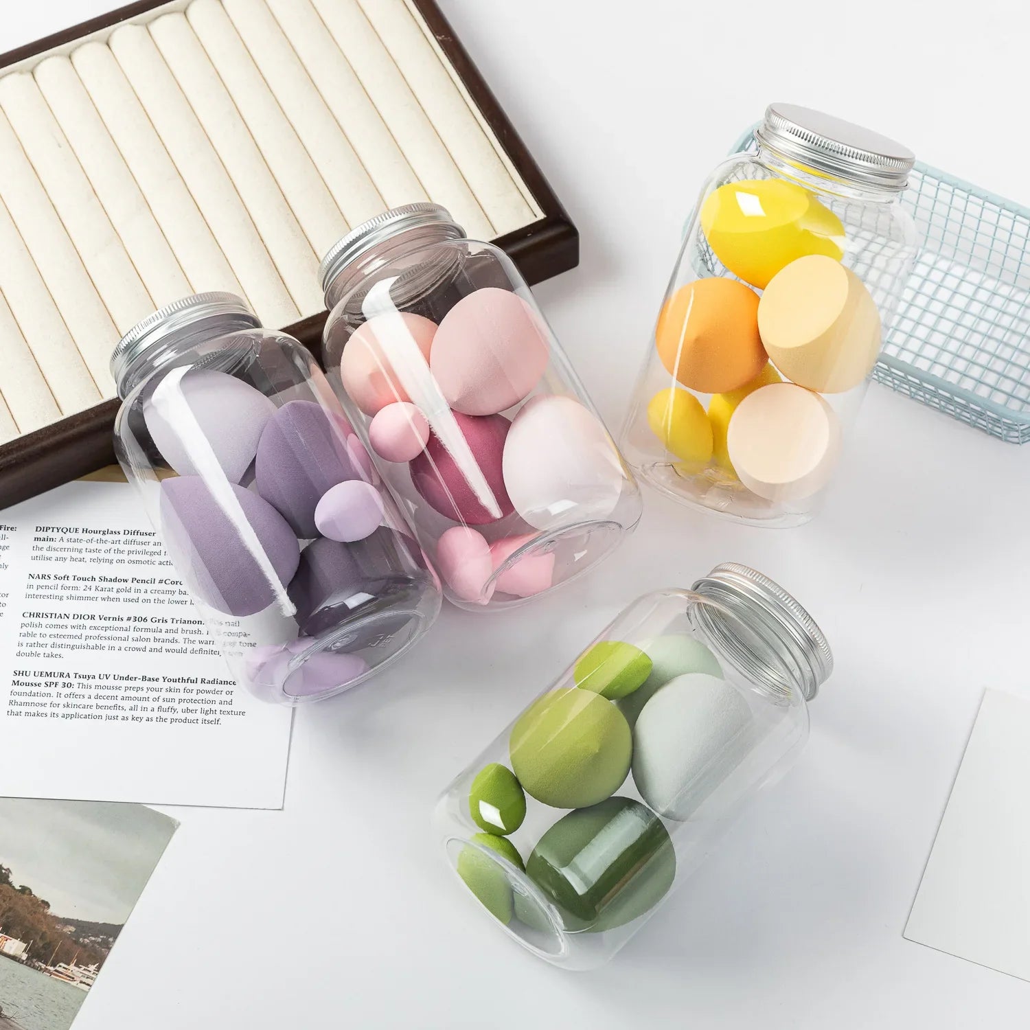 7Pcs Makeup Sponge Cosmetic Puff Foundation Sponges Blender Beauty Egg Powder Puffs Make Up Accessories Women Makeup Tools