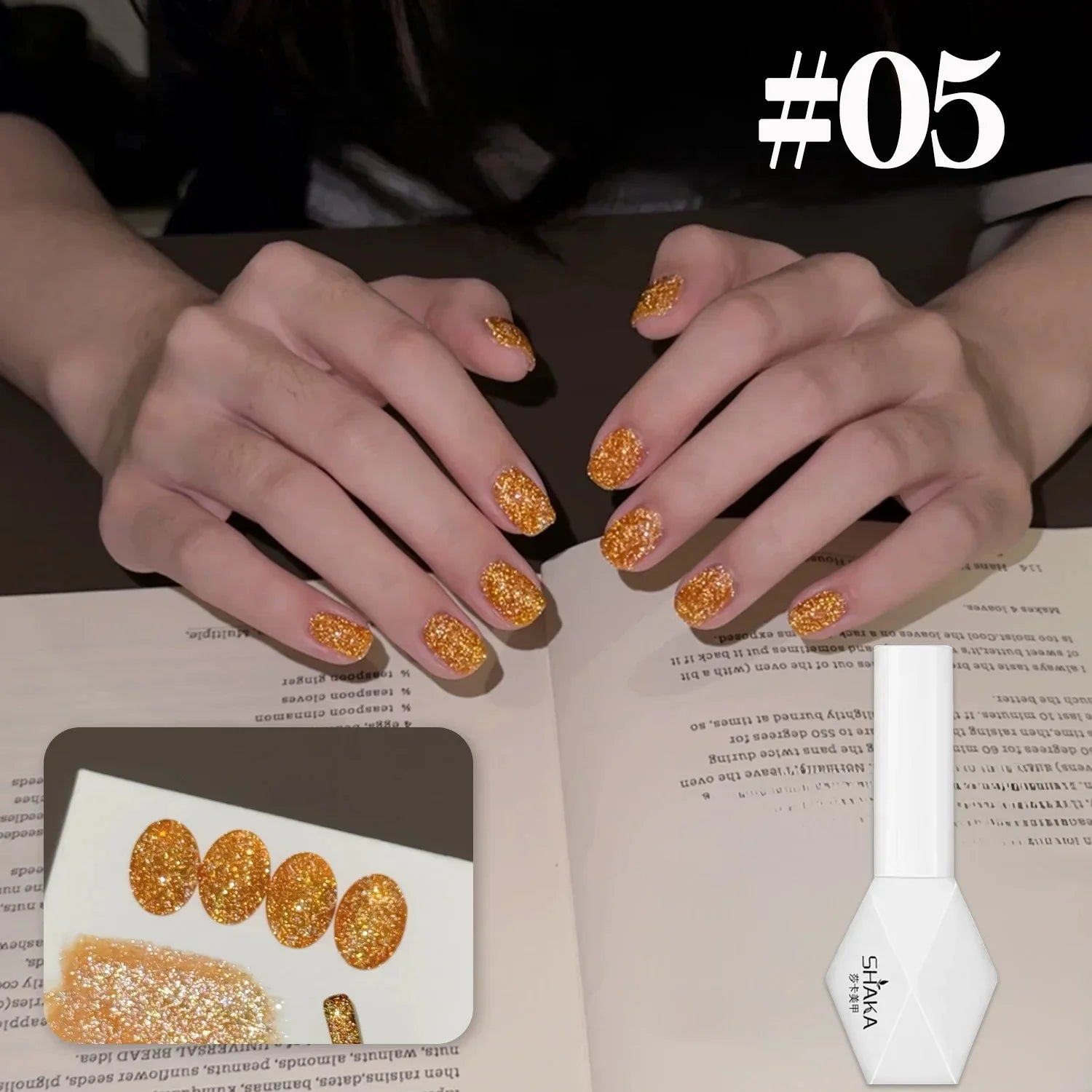 1-12pcs SHAKA Summer Autumn Huayu Xingchen Orange Green Red Gel Nail Polish 2025 New Halloween Versatile Nail Gel