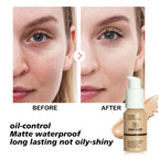 BEAUTY GLAZED Liquid Foundation,Silky Texture Full Coverage,Lightweight Oil Control Long Wearing Natural Flawless Foundation