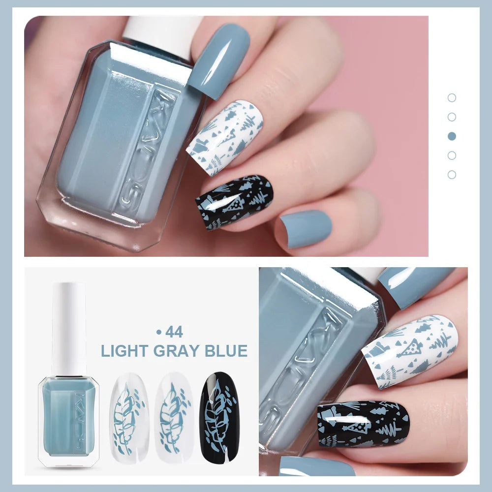 11ml Nail Stamping Polish Gold Silver Colorful Varnishes Lacquers Printing Image Stamp Plate Manicure DIY Salon Stamper Tool