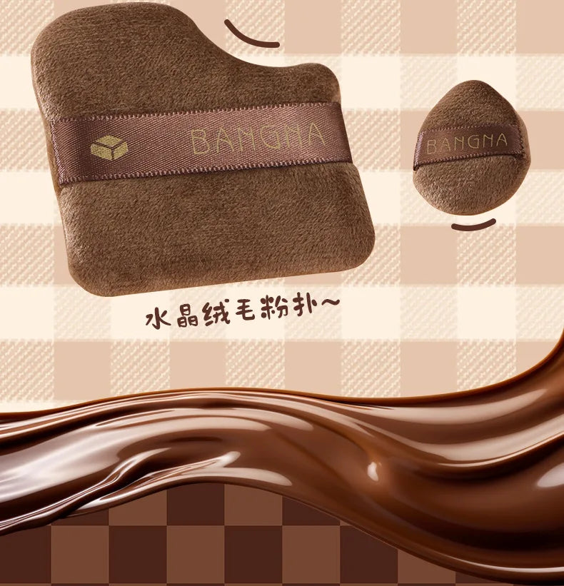 6PCS Chocolate Biscuit Powder Puff Makeup Blender Puff Air Cushion Foundation Sponge Loose Powder Puffs Cosmetic Applicator Tool