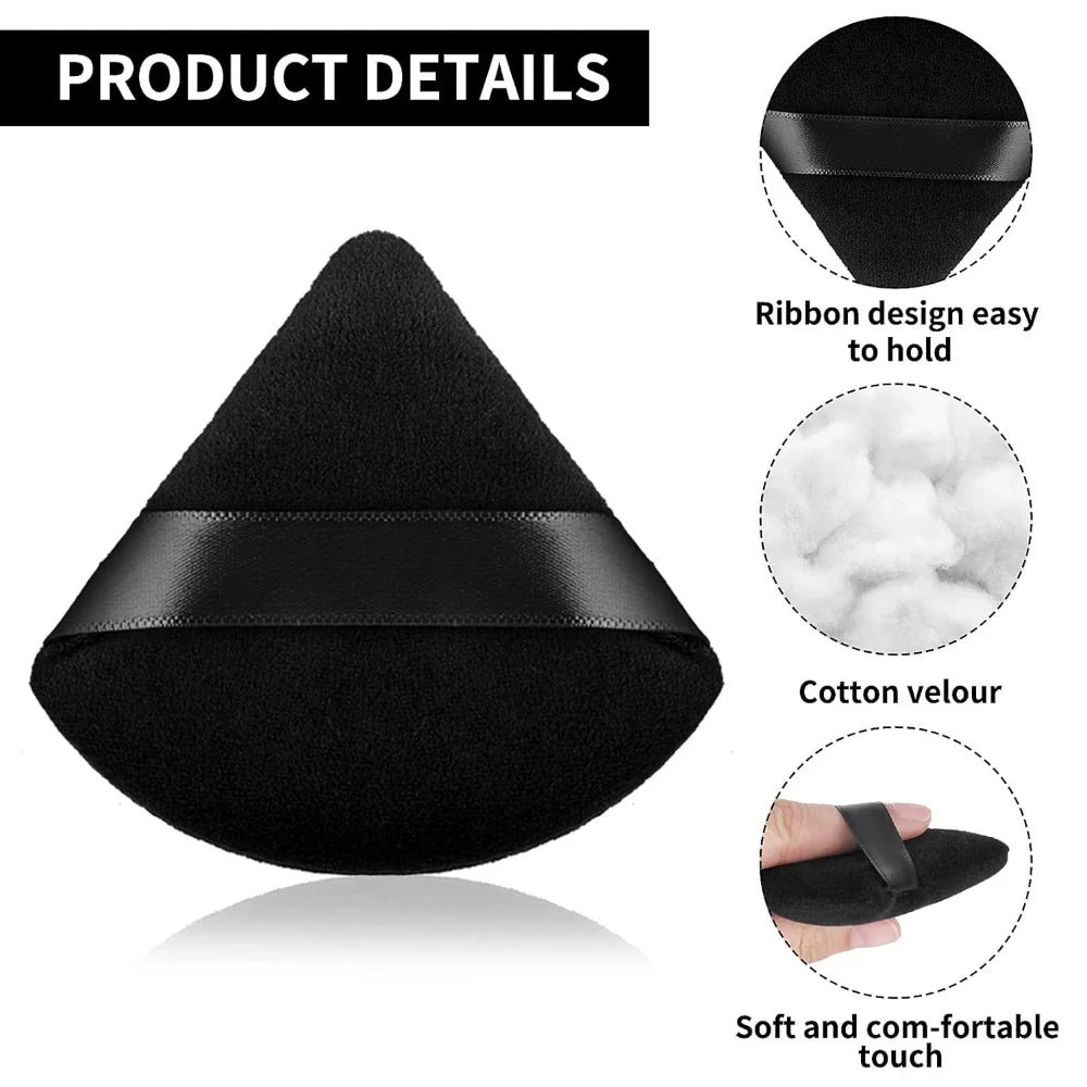 2/3/5/6/12Powder Puff Face Makeup Soft velvet Triangle Powder Puff For Loose Powder Setting Powder Makeup Foundation Beauty Gift