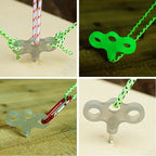 10/15pcs Camping Glow Deck Nails Outdoor Travel Hiking Tent Accessories 3 Holes Screw Spikes Luminous Metal Canopy Pegs Stakes