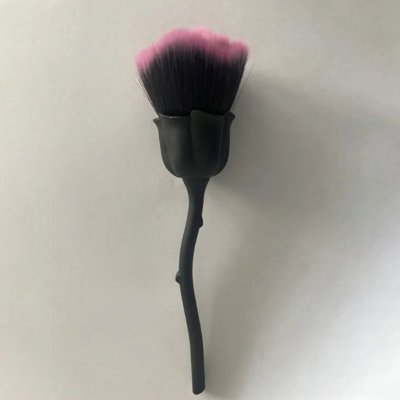 1pc Powder Brush Rose Head Makeup Brush Pink Single Powder Brush Foundation Make Up Brush Soft Hair Nail Blush
