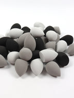 30 Beauty Eggs (Makeup Sponges) Foundation Make-Up Mixed Beauty Sponge, Liquid, Cream and Powder Without Blemish, Multi-Color C